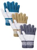 Patelai 3 Pairs Microfiber Plant Dusting Gloves Leaf Cleaning Gloves for Indoor Plants, Blinds, Furniture, House(Small,Dark Blue