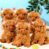 Syhood 6 Pcs Cow Stuffed Animals for Kids Bulk 10 Inches Cute Plush Toy Dolls for Children Birthday Gifts Soft Stuffed Farm Anim