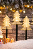 ooLALoo Solar Led Pathway Lights Christmas Tree Path Light for Christmas Holiday Decoration Waterproof Garden Light Yard Decorat