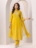 Libas Women'S Cotton Kurta Sets (99130O_Mustard_L)
