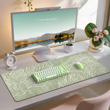iCasso Desk Cover Mat Green,Extra Large Mouse Pad for Laptop,Anti-Slip Keyboard Pad with Stitched Edges,Cute Girly Computer Mat 