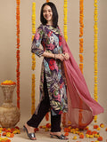 Anni Designer Women'S Rayon Blend Straight Printed Kurta With Pant & Dupatta (Kulkarni Multi-Vks01_Xxl_Multi_Xx-Large) Multicolour,Multicolour,2XL,,,