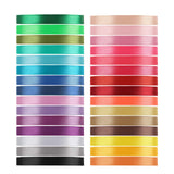 Value Satin Ribbon Pack 30 Color 750 Yard Total, Tomorotec 3/8 inch 25 Yard Each Silk Satin Rolls for Gift Package Wrapping Bows
