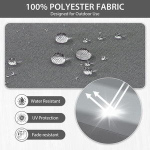 WEOAVRY Outdoor Seat Cushion Set 19x19 Inch Waterproof & Fade Resistant Cushions for Patio Furniture, Removable Cover Deep Seat