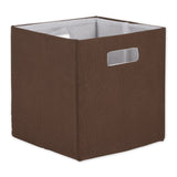 Polyester Cube Solid Bark Brown Square 13X13X13