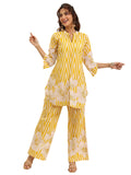 Libas Women'S Cotton Co-Ords Set (400635_Yellow_2Xl)