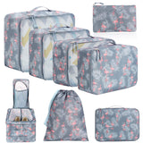 BAGAIL 8 Set Packing Cubes Luggage Packing Organizers for Travel Accessories-Red Flamingo
