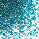 Blue-Green Seed Beads200 Grams About 6500pcs, 3mm 8/0 Glass Craft Beads for Making Earrings, Bracelets, Pendants, Waist Jewelry,