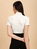 Wedani Women'S Casual Solid Top (X-Large White),White,XL,Polyester,Regular,