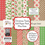 Miss Kate Cuttables 6X6 Pattern Paper Pack Christmas Treats Baking Card Making Scrapbook Specialty Paper SingleSided 6x6