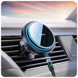 Beser 15W for MagSafe Car Mount Charger, (3.81 lbf) Magnetic Qi Wireless Car Charger, Vent/Dashboard, Phone Holder Mount for iPh
