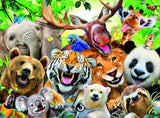 Ravensburger - Exotic Animals Selfie - 300 Piece Jigsaw Puzzle - XXL Pieces for Easier Assembly - Funny Selfie of Bears & Friend