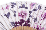 Amajiji 8.27(21cm) Hand Held Bamboo Silk Folding Fan Hand Fan,Chinese/Japanese Charming Elegant Vintage Retro Style,Women Lady