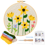 Jsrqt Punch Needle Embroidery Starter Kits With Embroidery Hoops Beginner Rug Hooking Kit For Beginners Crafts Punch Needle Kit 