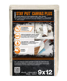 Trimaco 04321 Stay Put Canvas Plus Drop Cloth, 9feet x 12feet, Beige