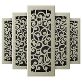 Imperial RG3455 4 x 12-Inch Wonderland Decorative Floor Register, 5-Pack, Satin Nickel