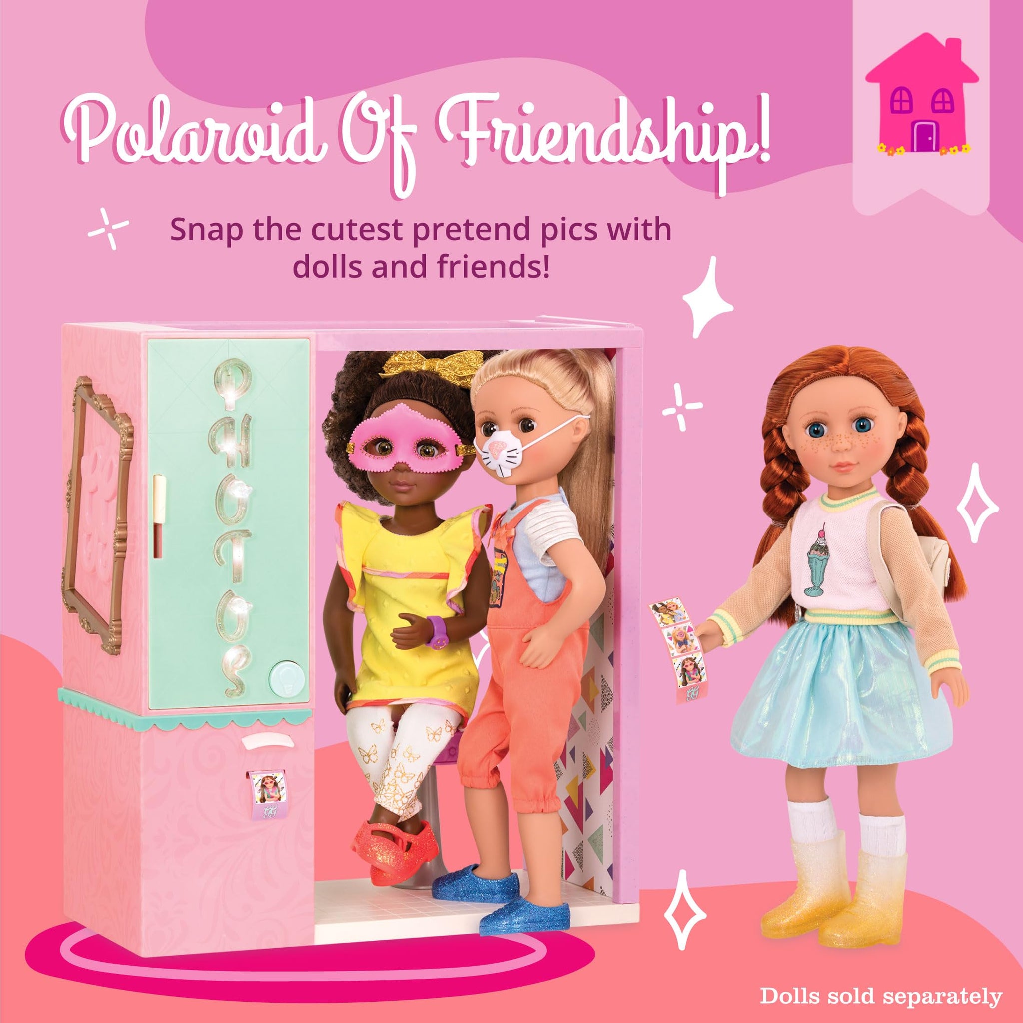Glitter Girls - Picture of Friendship Photo Booth for 14-inch Dolls- Toys, Clothes and Accessories For Girls 3-Year-Old and Up