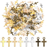 Kenning 200 Pcs 16 x 8 mm Mini Cross Charm Alloy Mini Pendant Beads Cross Beads for Jewelry Making Crafting Findings Handmade Cr