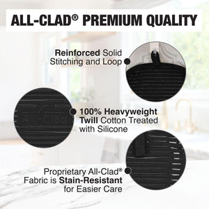 All-Clad Premium Pot Holder & Hot Pad: Heat Resistant To 500 Degrees - 100% Cotton, 10X6.25 Hot Pad For Kitchen And Barbeque