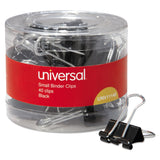 Universal 11140 Small Binder Clips, 3/8Inch Capacity, 3/4Inch Wide, Black, 40/Pack