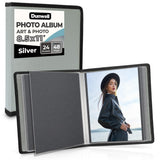 Dunwell Art Portfolio 8.5x11 Folder (Silver), Mounting Paper, Portfolio Binder for Artwork and 8.5 x 11 Documents Art Folder, 24