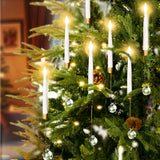Jestonten Christmas Tree Candles Lights with Remote - 12 Pack LED Flickering Flameless Candle Lights for Xmas Tree Decoration, H