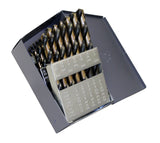 Cleline C18122 Style 1879 High Speed Steel 135 HeavyDuty Jobber Length Drill Set, Black and Gold Finish, 1/16 1/2 Size, 29