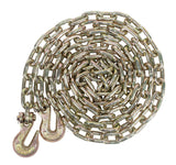 Mytee Products 5/16 Inch x 25 FT Grade 70 Binder Chain with Clevis Grab Hooks G70 Transport Tow Chain 4,700 Lbs Working Load