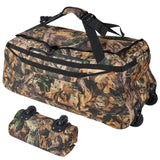 REDCAMP 140L Foldable Duffle Bag with Wheels and Backpack Straps, 1680D Oxford Extra Large rolled Duffel Bag backpack for Campin