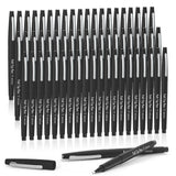 Lelix Felt Tip Pens, 60 Black Pack, 0.7mm Medium Point, Felt Tip Markers Pens for Journaling, Writing, Note Taking, Planner, Per