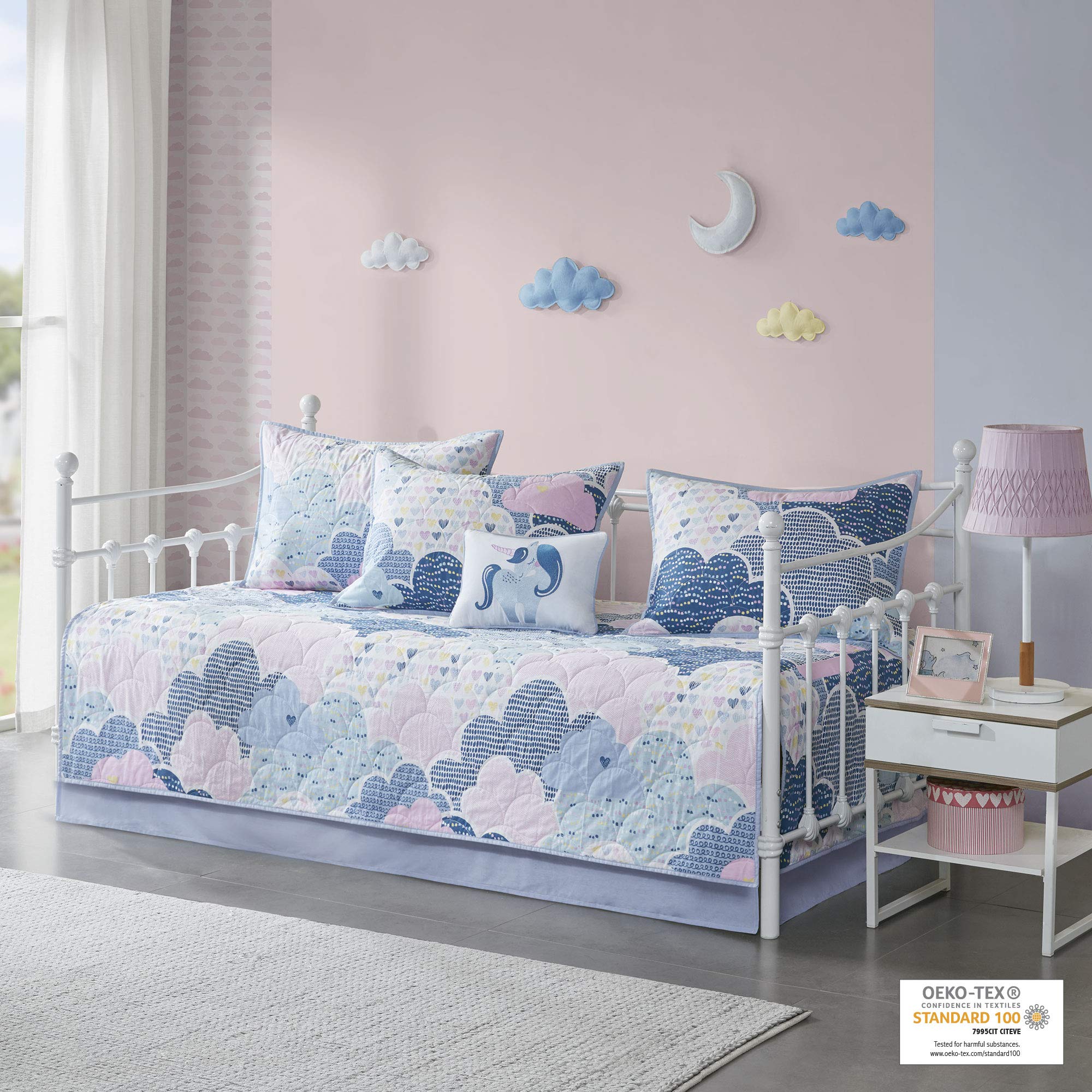 Urban Habitat Kids Cloud Daybed Cover Vibrant Fun and Playful Unicorn Print, All Season Children Bedding, Matching Bedskirt, Gir