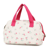 Smrcom Makeup Bag Cosmetic Bag For Women Girl Travel Makeup Bag Toilet Bag Zipper Organizer Bag Waterproof (Corduroy pink flower