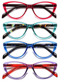 SOCTICK Cat Eye Reading Glasses for Women Blue Light Blocking,Readers for Women 1.0 with Comfort Spring Hinges,Fashion Designer 