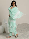 Libas Women'S Cotton Blend Kurta Set (400175O_Green_Xxl)