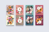 woopme Set of 4 Magnetic Season Flowers Bookmark for Book Lovers Readers Students Gift Magnetic Page Clips Folding
