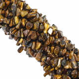 260pcs Natural Tiger Eye Crystal Beads Chips 5mm to 8mm Irregular Gemstone Beads with Holes DIY for Bracelet Necklace Earrings J