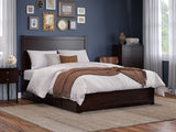 AFI NoHo Queen Size Platform Bed with Footboard & Storage Drawers in Espresso