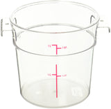 Winco Polycarbonate Round Food Storage Container, 1 Quart