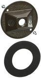 HubbellRaco 51972 Round Cluster Cover, for Use with Weatherproof Boxes, Die Cast Zinc, Powder Coated