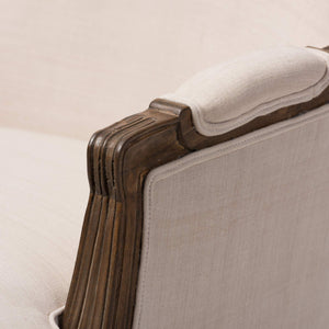 Baxton Studio Napoleon Traditional French Accent Chair, Ash