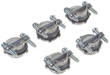 HubbellRaco 2711B5 Connector, Squeeze, NMSC Cable, 1/2Inch, Zinc, 5Pack,Gray