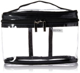 Sicara Clear Cosmetic Bag Oval Train Case, 9.6 ounces, (2 Pack)