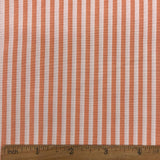 1/8 Orange Striped Fabric Lightweight for Summer Shirt Dress DIY Fall Thanksgiving Craft Wdth 57 Inch (1 Yard pre Cut)