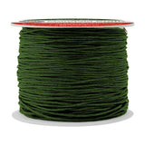 Mandala Crafts 1mm 109 Yards Dark Olive Green Cotton Waxed Cord for Jewelry Making Bracelet Cord Waxed String - Beading String T