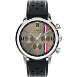Timex Marlin Analog Watch For Man With Tan Round Dial & Black Leather Strap Band Water Resistant Men'S Wrist Watches - Tw2W98900