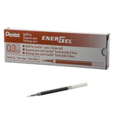 Pentel Refill Ink for EnerGel RTX Retractable Gel Pen Extra Fine Point Needle Tip, 12 Pack, 0.3mm, Red (LRN3B)