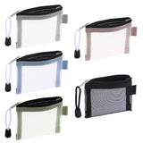 oruola 5 Pack Mini Zipper Mesh Bags,3 x 4.5 Inch Mesh Nylon Zipper Pouch Bags,Nylon Makeup Organizer,Portable Travel Cosmetic Po