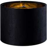 GO&SO Black Velvet Lamp Shades - 13 Top x 13 Bottom x 10 High(Spider) Medium Drum Lampshades - Traditional Fabric Lamp Shade for