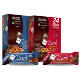 NuGo Dark Variety - Pretzel w/Sea Salt 12 bars & New! Chocolate Almond w/Sea Salt 12 bars, 12g Protein Bar, Vegan, Gluten Free, 
