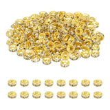 PATIKIL 6mm Rondelle Spacer Bead, 200 Pcs Crystal Rhinestone Loose Bead Spacers for Jewelry Making, DIY Bracelets, Necklace, Gol